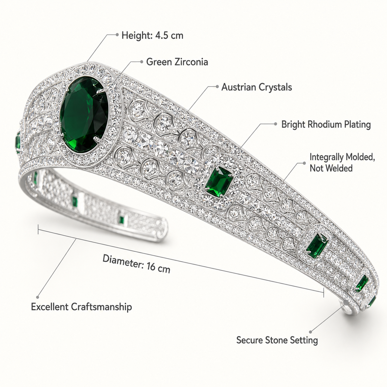 Émeraude Kokoshnik Tiara