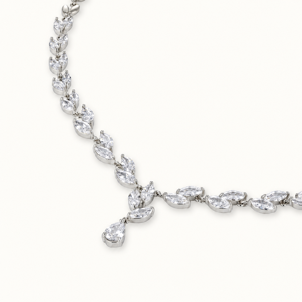 Celestia Leaf Crystal Jewelry Set