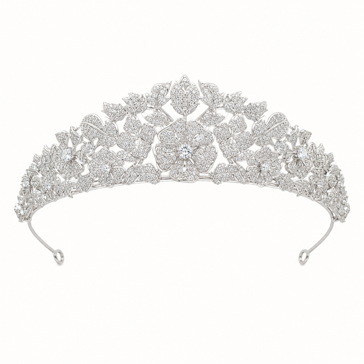 Éliane Floral Zirconia Tiara
