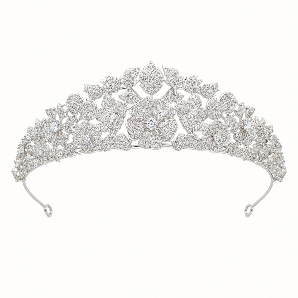 Éliane Floral Zirconia Tiara